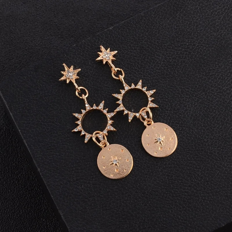 Crystal Sun Earrings