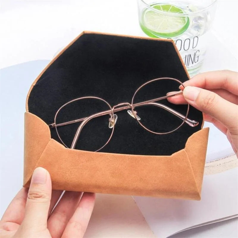 Fashion PU Leather Sunglasses Case 6.5cm