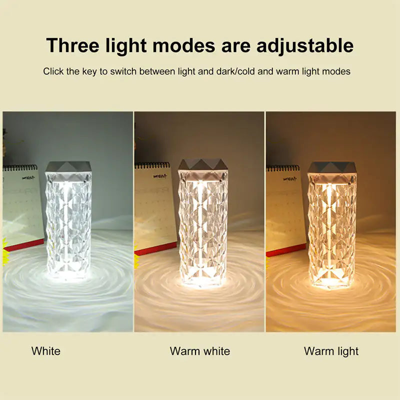 Crystal Lamp Air Humidifier Color Night Ligh