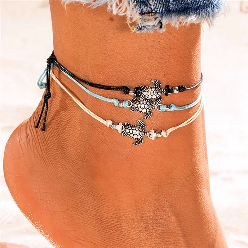 Sea Shell Beads Multilayer Anklets