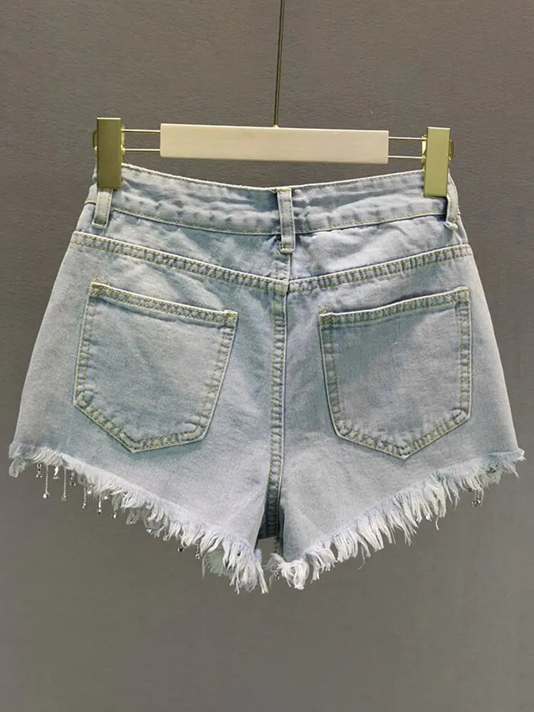 Tassel Personality Denim Shorts