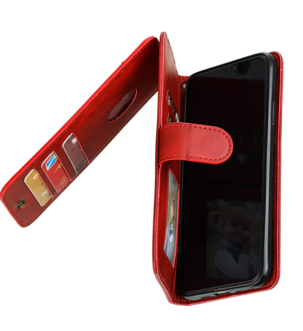 Zipper Flip Wallet Leather Case For iPhones