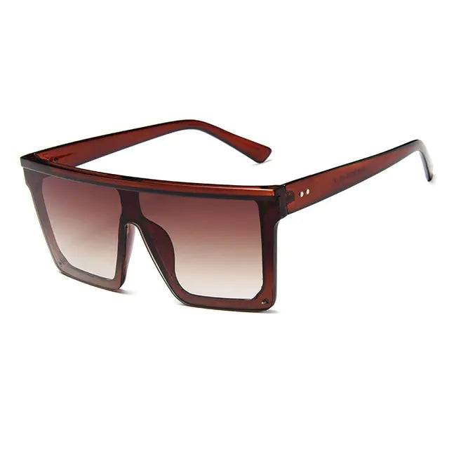 SHAUNA Flat Top Classic Square Sunglasses