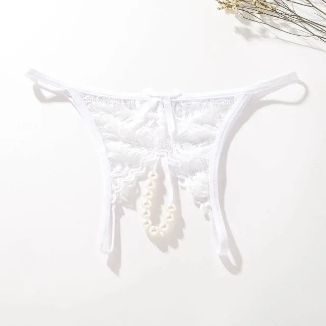 Sexy Women Lingerie Open Crotch Underwear With Bow