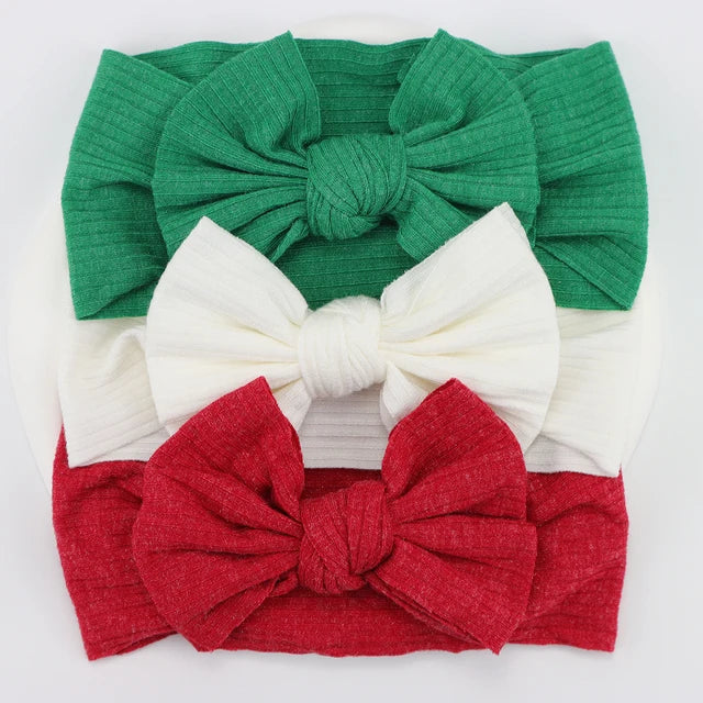 3Pcs/Lot Knit Baby Headband Bow Set