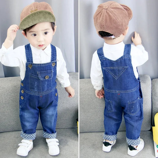 IENENS Toddler Boys' Denim Overalls Jeans Jumpsuit