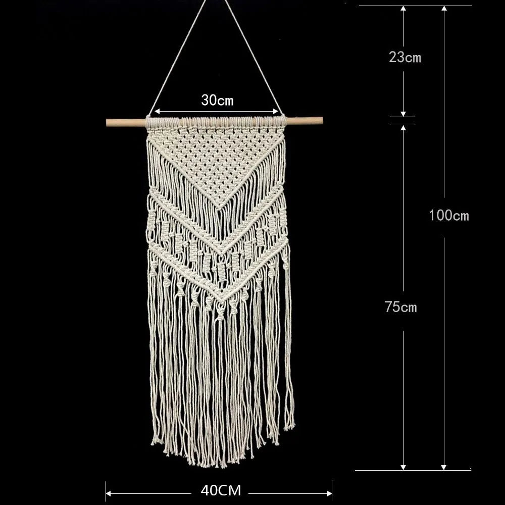 Macrame Woven Wall Hanging Boho Art Decor