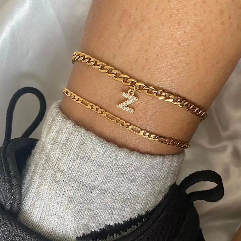 A-Z Initial Letter Anklets