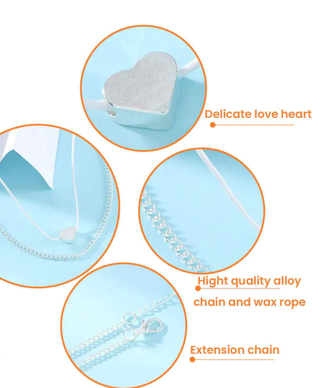 Women's Fashion Love Heart Anklet