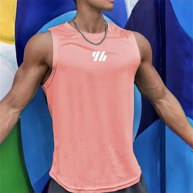 Summer Gym Vest High Quality mesh Shirt Sleeveless T-shirts