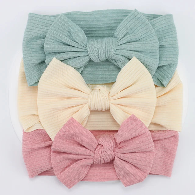 3Pcs/Lot Knit Baby Headband Bow Set