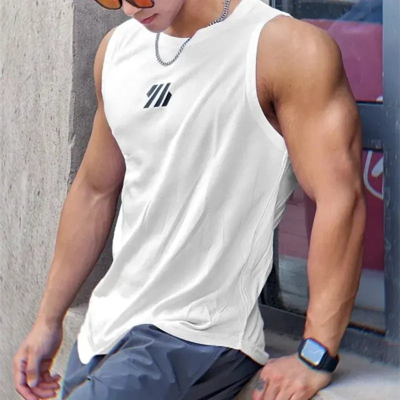 Summer Gym Vest High Quality mesh Shirt Sleeveless T-shirts