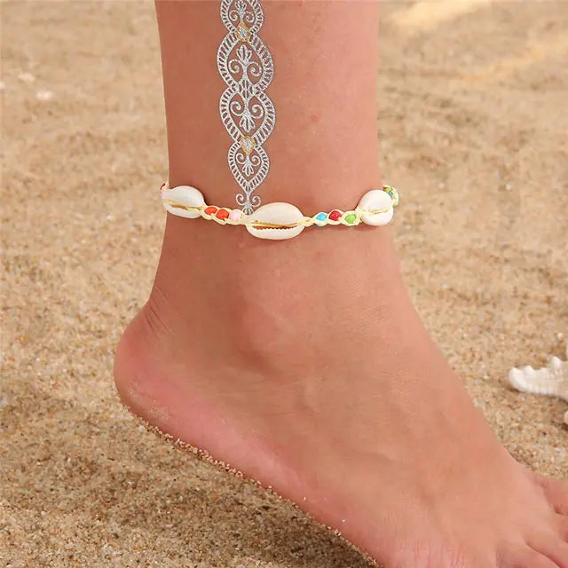 Modyle Bohemian Shell Starfish Anklets for Women