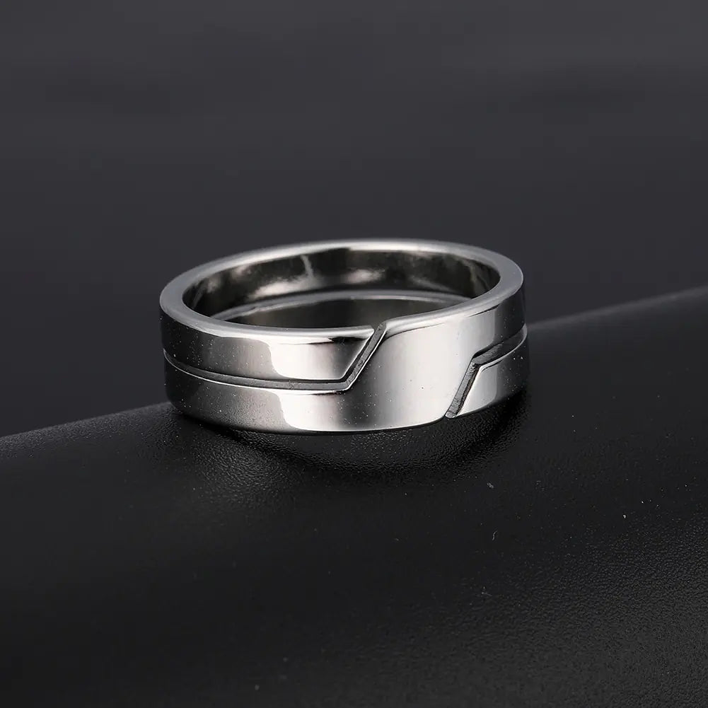 Silver Color Unisex Stainless Rings