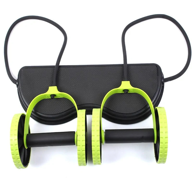 AB Wheels with Resistance Bands: Home Exercise Trainer