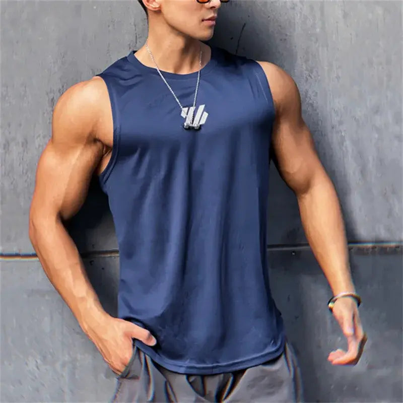 Summer Gym Vest High Quality mesh Shirt Sleeveless T-shirts