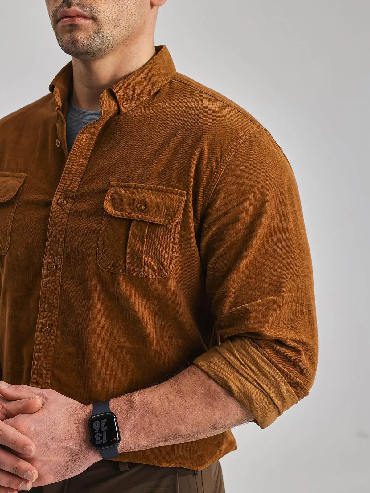 Button Up Corduroy Long Sleeve Shirt